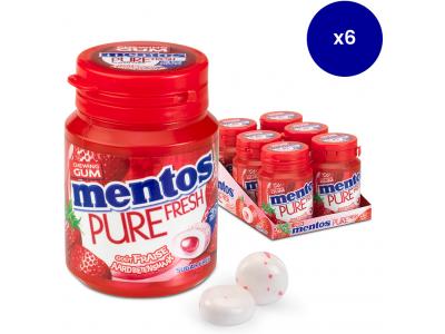 Mentos suikervrije kauwgom - Pure Fresh aardbei - 6 doosjes