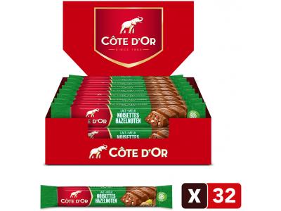 Côte d'Or chocoladerepen - melk hazelnootjes - 45g x 32