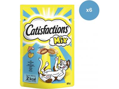 Catisfactions kattensnacks met zalm/kaas - kattensnoepjes - 60g x 6