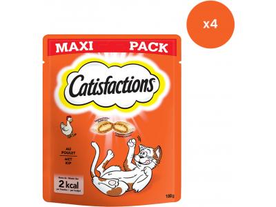 Catisfactions kattensnacks met kip - kattensnoepjes - 180g x 4