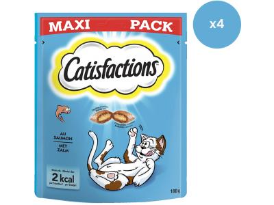 Catisfactions kattensnacks met zalm - kattensnoepjes - 180g x 4