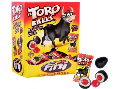 Toro balls kauwgom dispenser - 200 stuks - glutenvrij - extra zuur - 1000g