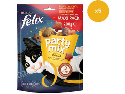 Felix Party Mix - Kattensnacks - MAXI PACK - 5 x 200g