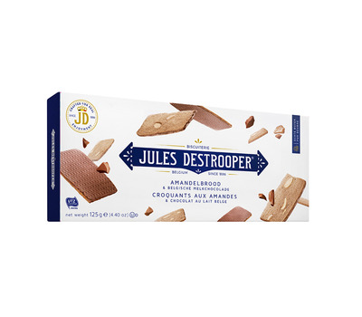 Jules Destrooper Amandelbrood en Belgische melkchocolade - 125g