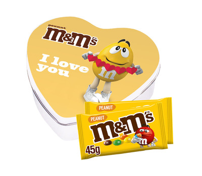 M&M's geschenkdoos hartje 'I love you' - peanut - 90g