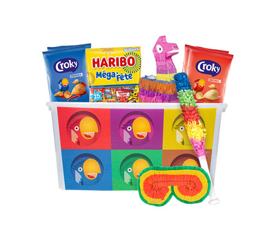 Piñata partybox - chips, snoep & piñata set van twee - 2200g