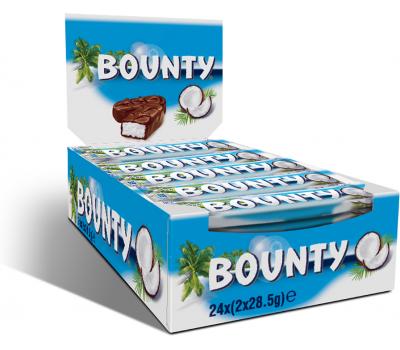 Bounty chocoladerepen met kokos 57g x 24