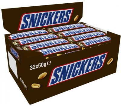 Snickers single chocoladerepen - 32 x 50g