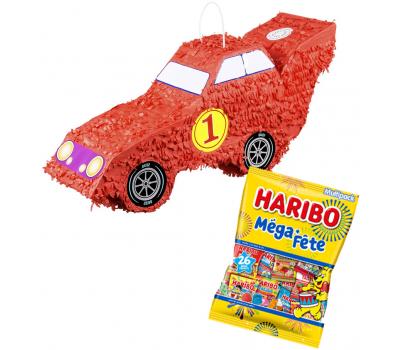Piñata raceauto met Haribo snoepjes - 1000g