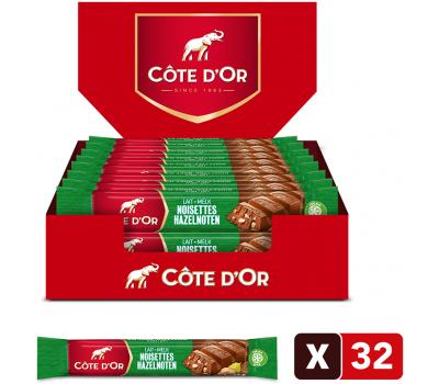Côte d'Or chocoladerepen - melk hazelnootjes - 45g x 32
