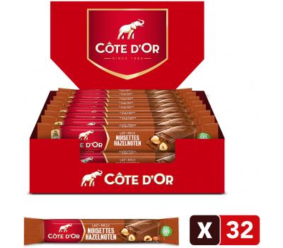Côte d'Or chocoladerepen - melk hele hazelnoten - 45g x 32