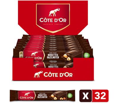 Côte d'Or chocoladerepen - puur hele hazelnoten - 45g x 32