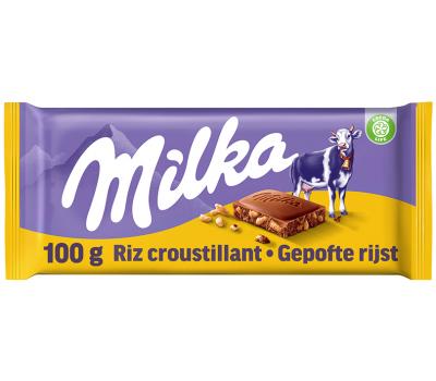 Milka - chocoladetablet met gepofte rijst - 100g
