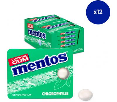 Mentos suikervrije kauwgom - Chlorophyl - 12 blisters