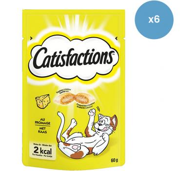 Catisfactions kattensnacks met kaas - kattensnoepjes - 60g x 6