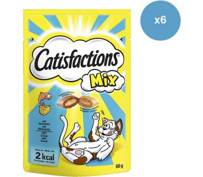 Catisfactions kattensnacks met zalm/kaas - kattensnoepjes - 60g x 6