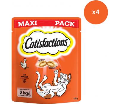 Catisfactions kattensnacks met kip - kattensnoepjes - 180g x 4