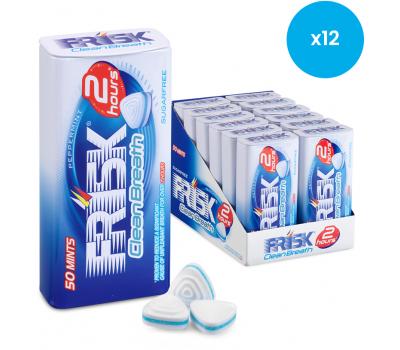 Frisk suikervrije mint - Clean Breath - Peppermint 2H - 50 mintjes - 12 stuks