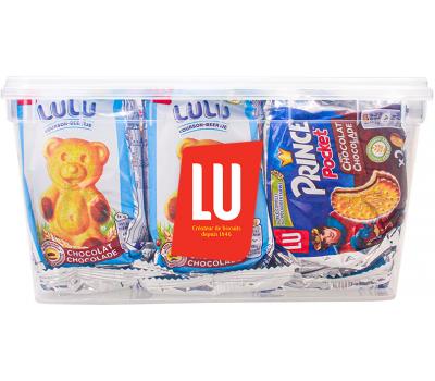 LU Kids Mix: Lulu Choco Beertjes & Prince Pocket duo chocolade koekjes - 15 stuks - 500g