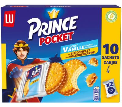 Prince pocket vanille - gevulde koek met vanillecrème - 400g