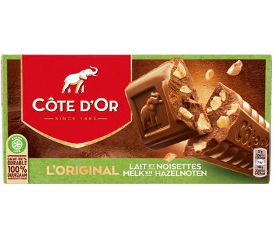 Côte d'Or chocoladereep - melk hazelnootjes - 400g