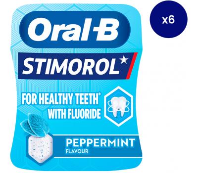 Stimorol Oral B Peppermint - suikervrij - 76,5g x 6 