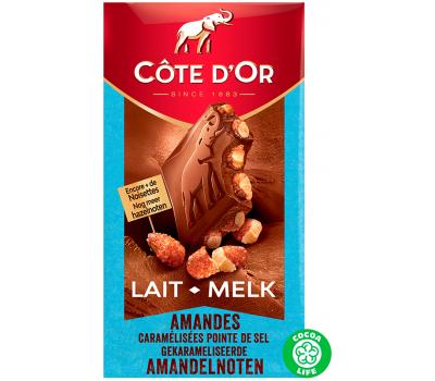Côte d'Or chocoladereep - Melk Gekarameliseerde Amandelen - 180g