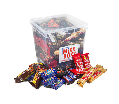 Assortiment mini's: Smarties, Mars, Lion, Snickers, KitKat, Twix 110 stuks - 2025g