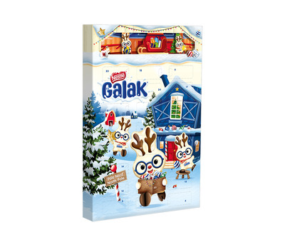 Galak Adventskalender - witte chocolade - tel af tot Kerst - 196,8g