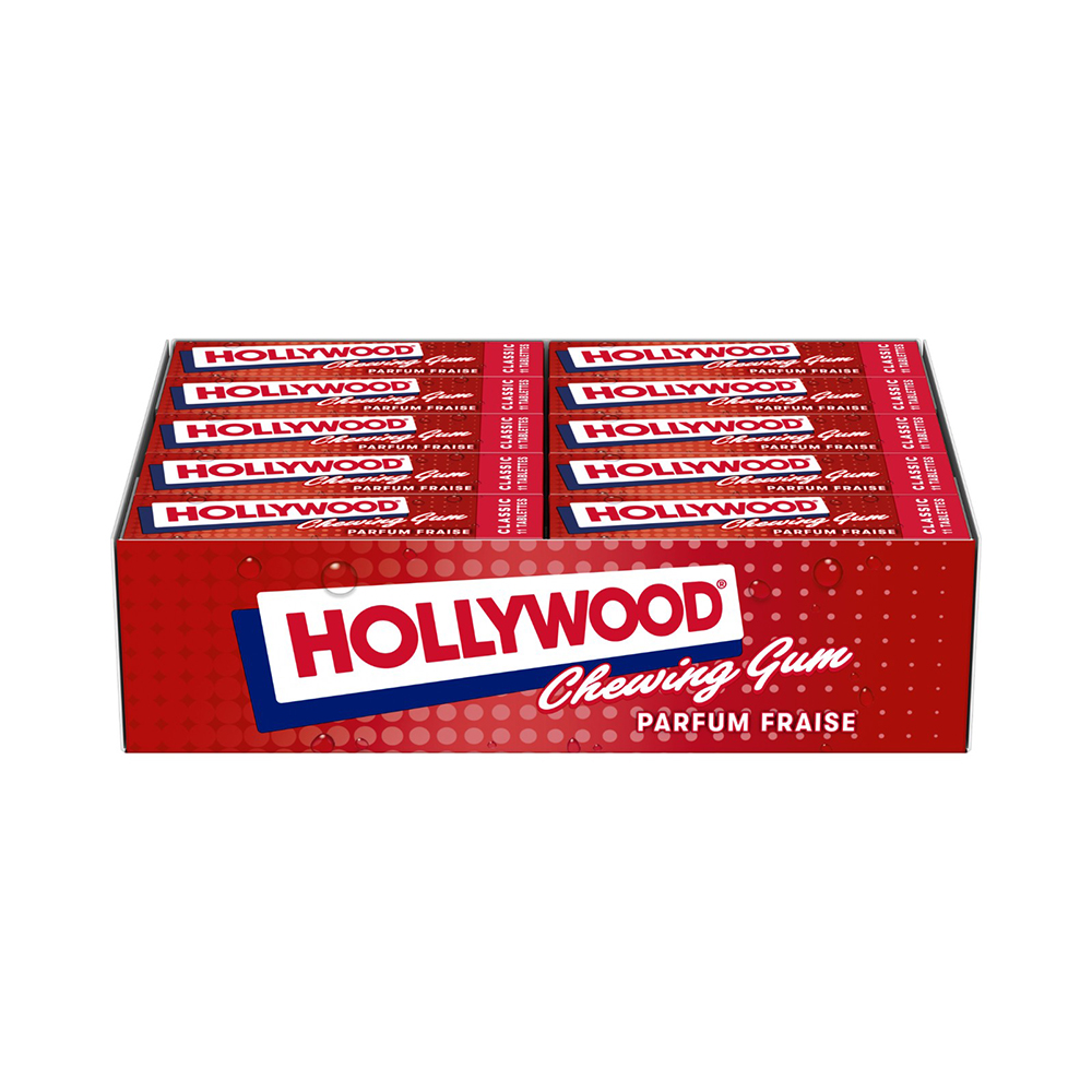 Hollywood kauwgom - Strawberry - 31g x20