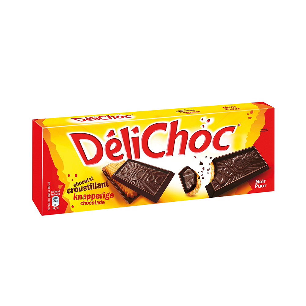 Délichoc Puur - Knapperige biscuits met pure chocolade - 150g