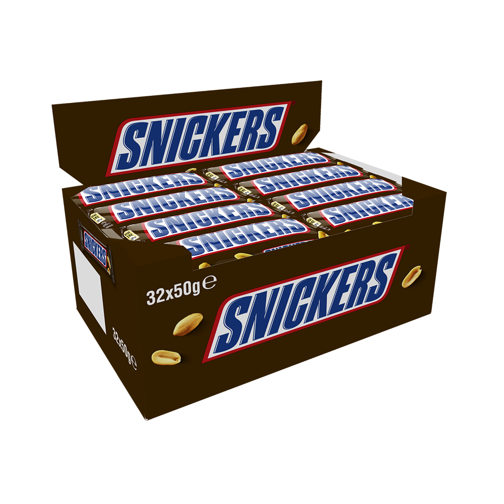 Snickers single chocoladerepen - 32 x 50g