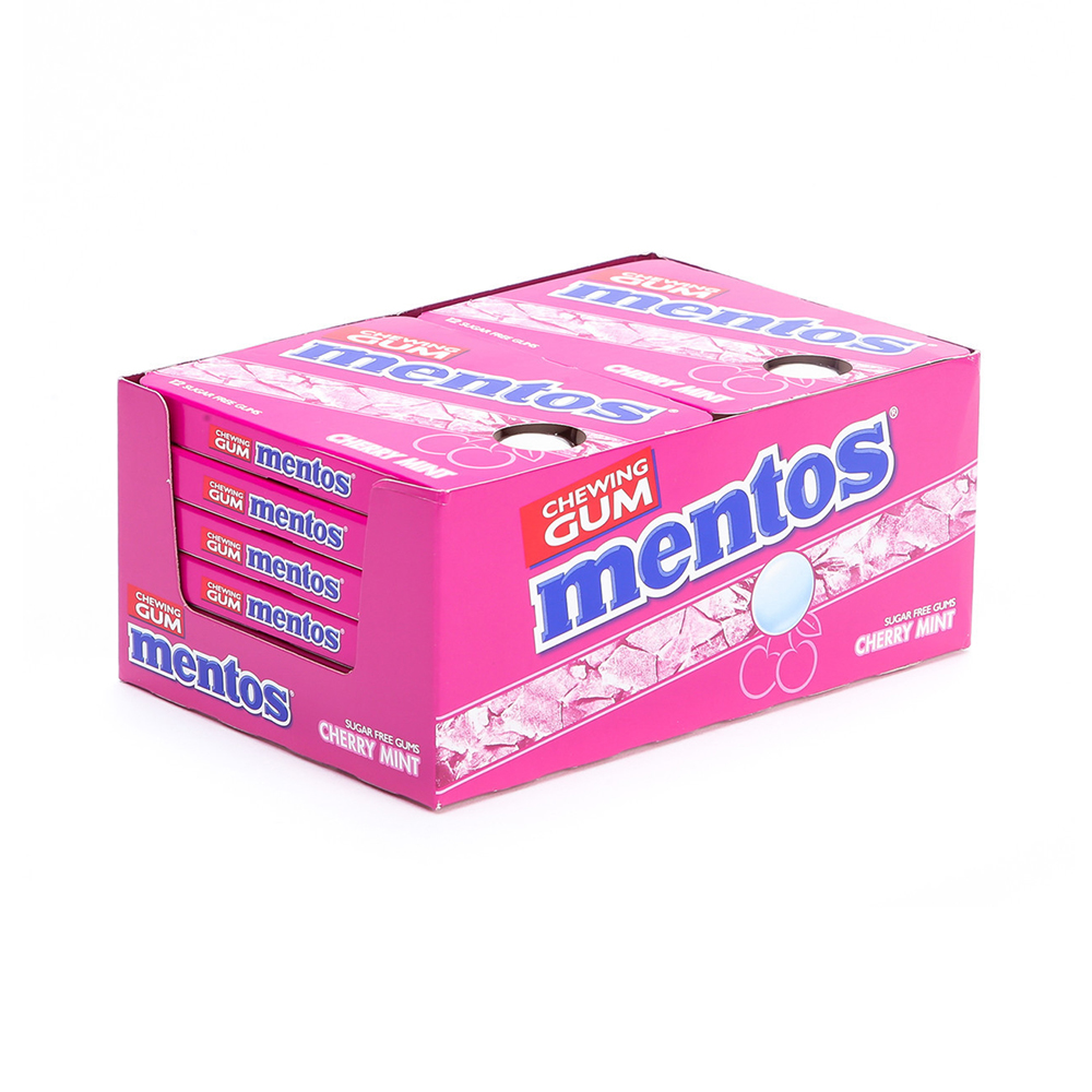 Mentos suikervrije kauwgom - Cherry Mint - 12 blisters 2