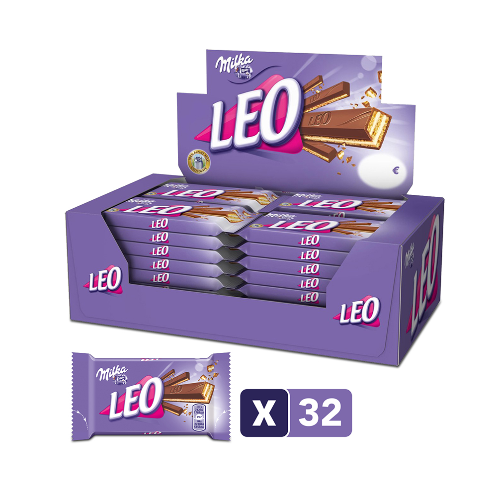 Milka - Leo chocolade melk - 33g x32