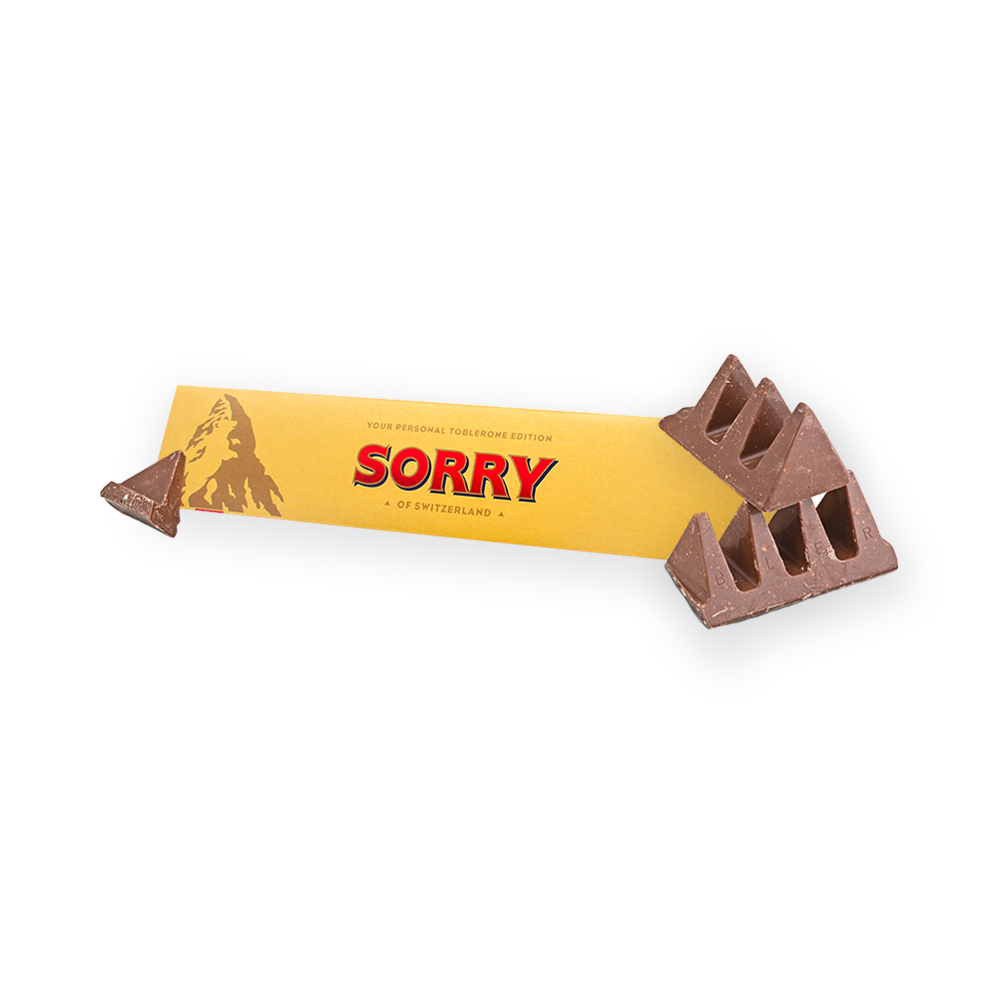 Toblerone Chocolade Cadeau - 'Sorry' - 360g