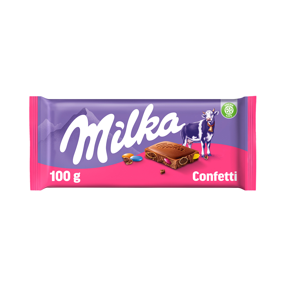 Milka - chocoladetablet met confetti - 100g