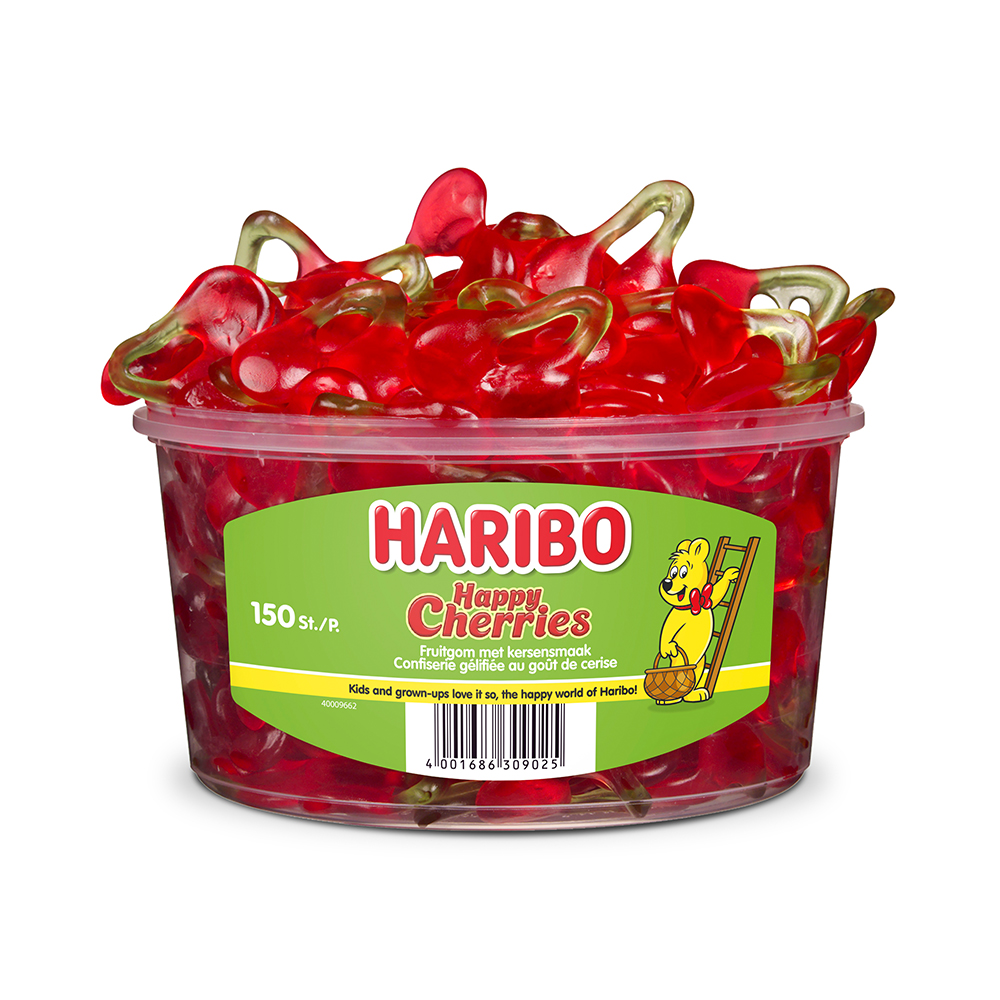 Haribo Happy Cherries - 150 stuks - 1200g