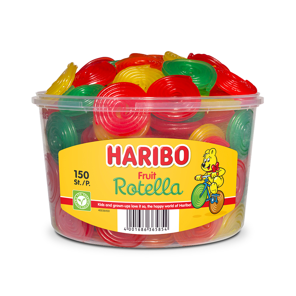 Haribo Fruit Rotella - 150 stuks - 1200g 