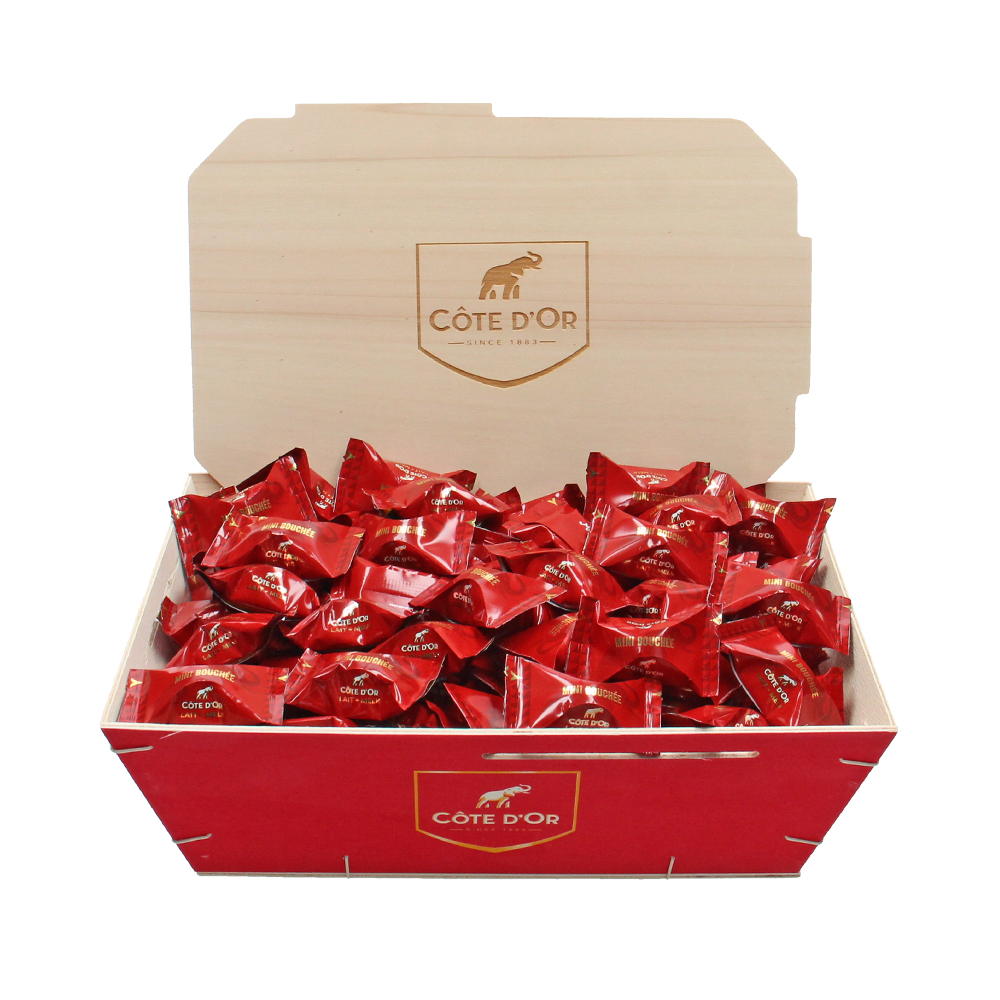 Côte d'Or gifting - houten kistje Mini Bouchée - 1000g