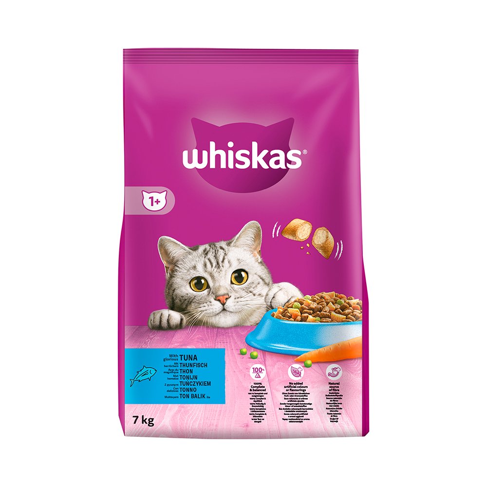 Whiskas 1+ katten droogvoer met tonijn - 7000g