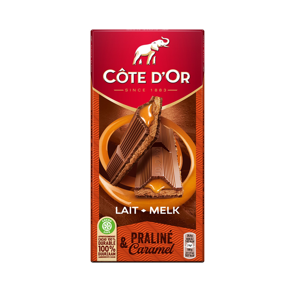 Côte d'Or chocoladereep - praliné karamel - 200g