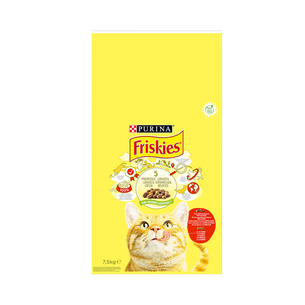 Friskies katten droogvoer - Rund, Kip En Groenten - 7,5 kg 2