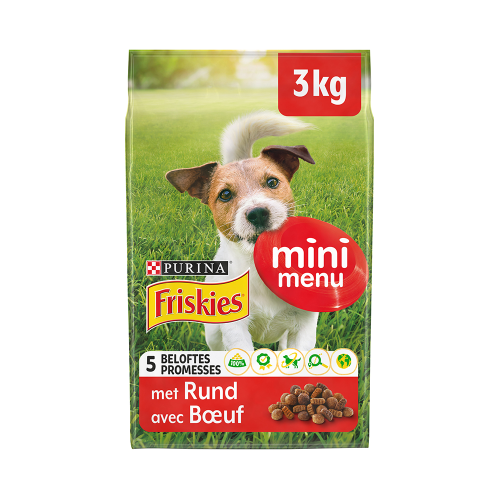 Friskies Hond - mini menu met rund - 3kg 2