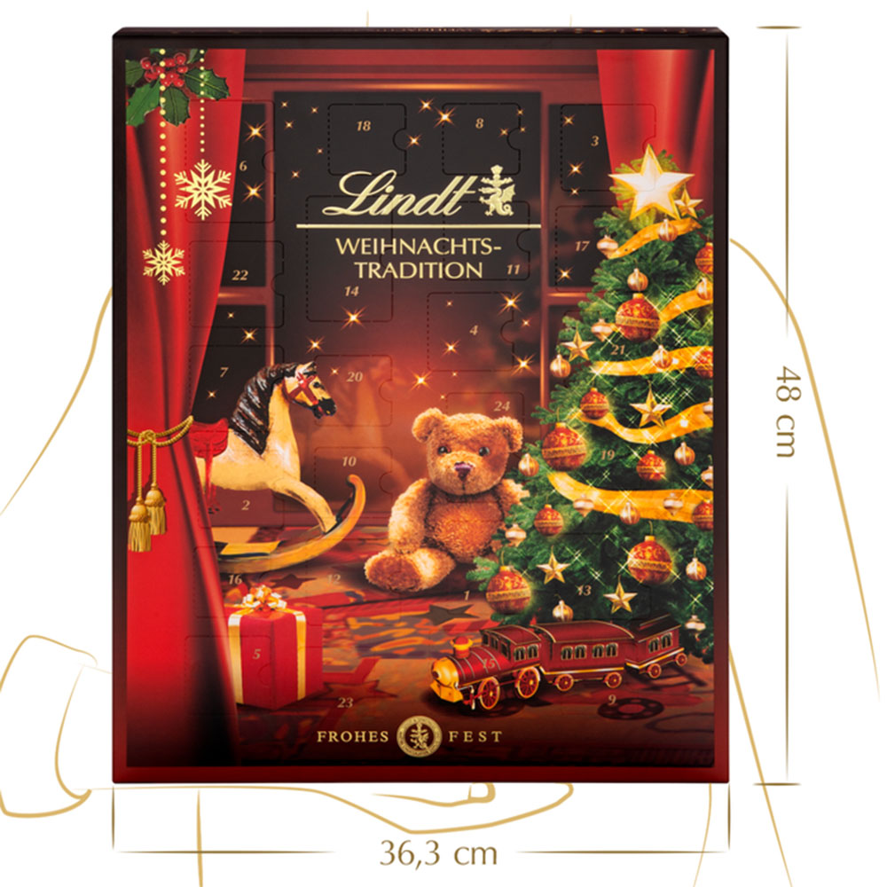 Lindt 'Teddy Tradition' chocolade Adventskalender - 253g 2