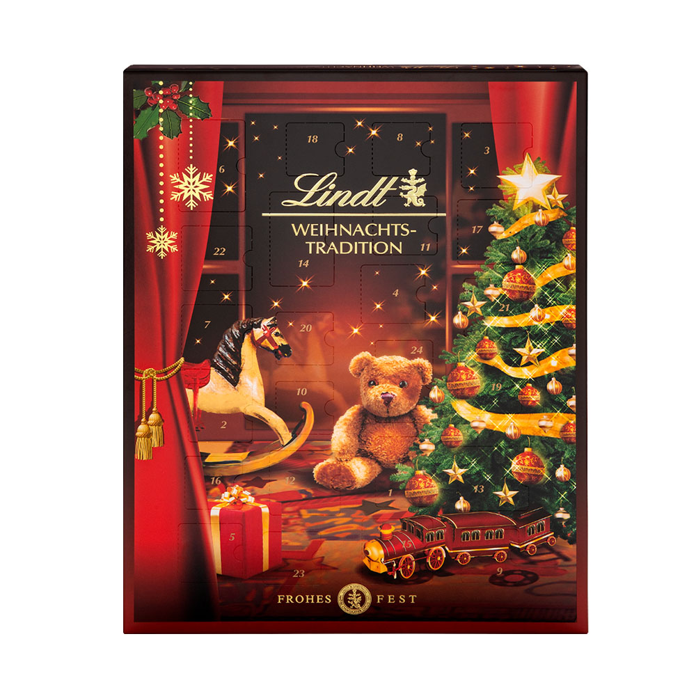 Lindt 'Teddy Tradition' chocolade Adventskalender - 253g